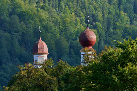 Gemeinde Schönau Landkreis Berchtesgadener_Land Königssee Kirchtürme St. Bartholomä (Dirschl Johann) Deutschland BGL